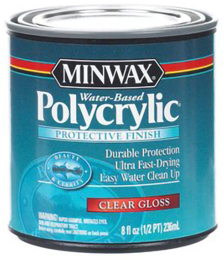 Фото Полиуретановый лак на водной основе Minwax Polycrylic Глянцевый 237 мл в интернет-магазине ToolHaus.ru